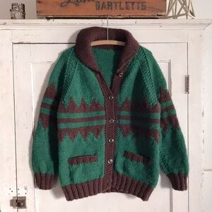 VINTAGE Thick Cowichan Style Sweater